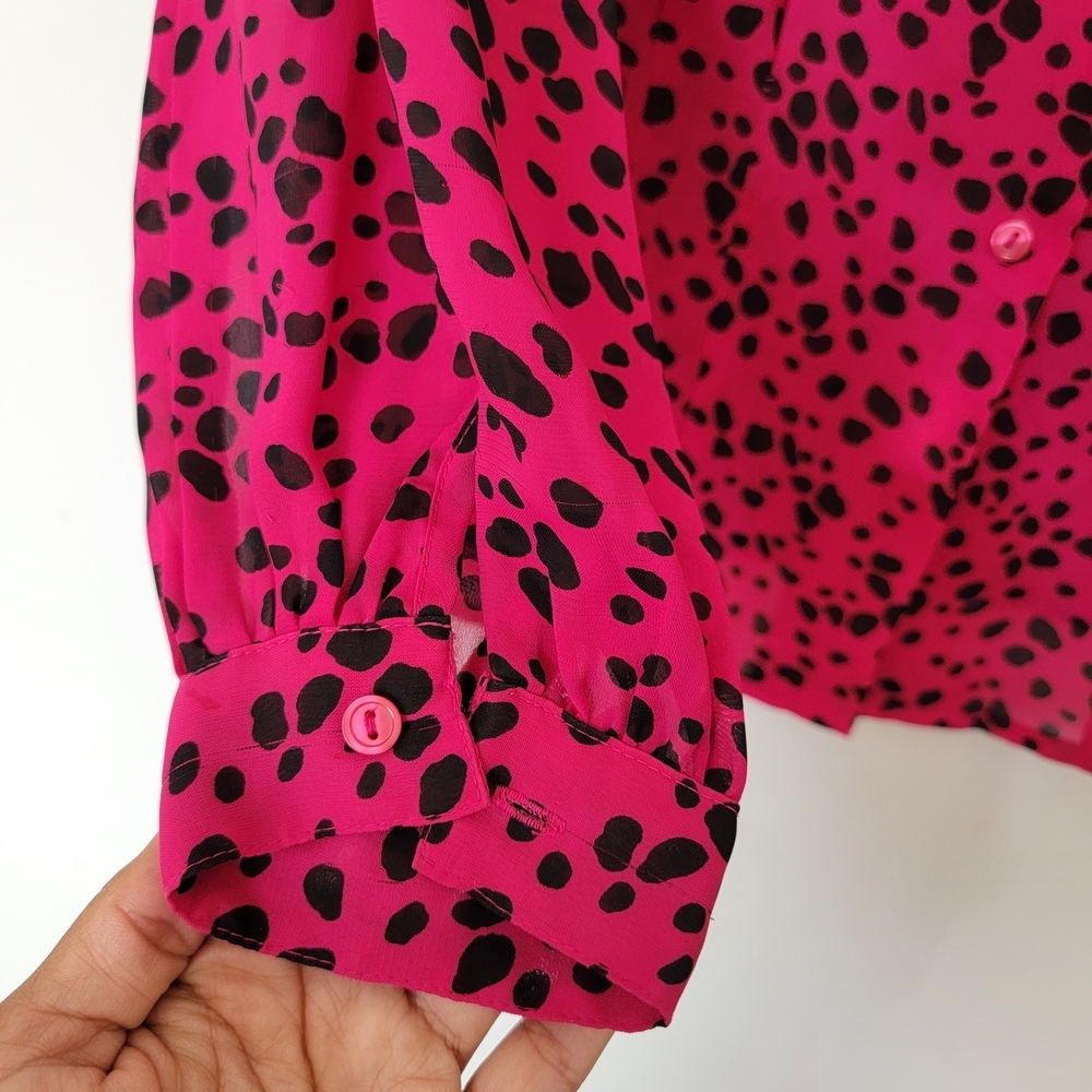 Anna Sui Fuchsia and Black Patterned Blouse - Picture 4 of 6